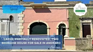 Large, partially renovated, two bedroom house for sale in Andrano, Southern Italy
