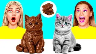 Челлендж. Шоколадная Еда vs Настоящая еда | Смешные Моменты от Crazy DO