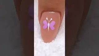 C&oacute;mo hacer una mariposa en tus #u&ntilde;as, con creatividad puedes hacer un bonito dise&ntilde;o #nailart🦋#nails