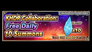 FFBE - Final Fantasy Brave Exvius - FFVII - Kingdom Hearts 3 - 10 Free Daily Summon - Part 2