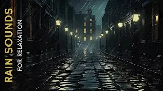Rain and Thunder Sounds for Relaxing, Focus or Sleep | Victorian Cobbled Streets | 2 Hours