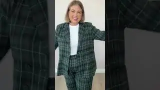 Kennedy Blazer in Green Plaid Try On in Size 1X #plaid #tryon #plussizefashion #ivycityco
