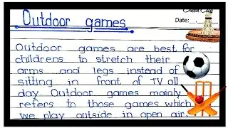 outdoor games essay / outdoor activities essay / importance of outdoor games /essay on outdoor games