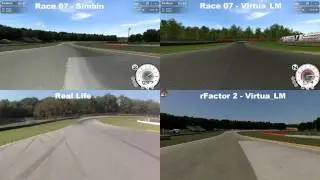 Mid-Ohio - Race 07 [Simbin] vs Race 07 [Virtua_LM] vs rFactor 2 [Virtua_LM] vs Real - Comparison