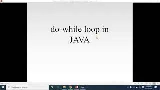 Lecture 4 (do While Loop in Java)