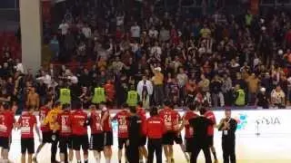 Poddrska za RK Vardar pred mecot so PSG Rk Vardar vs RK Nexe 08 10 2013 SEHA League
