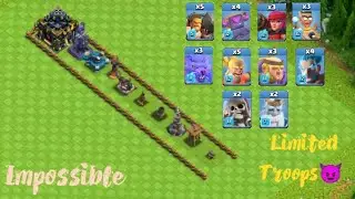 This Linear Base Formation vs Max Limited Troops #coc #clashofclans #trending