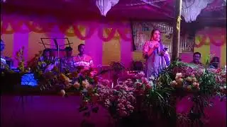 Khoribari chhath Puja Ghat stage show uga hai Suraj dev Bina Bina Sharma sing by singer