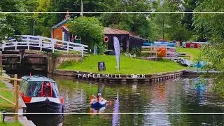 Walk along the towpath Paper Mill Lock Essex