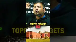 TOPPER TARGETS ISI &ndash; Genius Level Move! 🧠🔥 #harshsir #isi #collage #VED #shorts