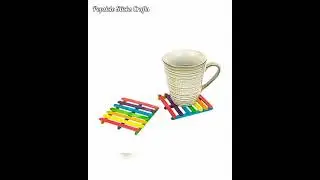 Popsicle Sticks Cup Holder Ideas /Ice Cream Stick Cup Stand #popsiclestickscrafts #shorts #cupholder