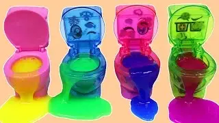 FUN Toilet Slime Surprise Toys! MLP Minecraft Tsum Tsum! DIY How to Make Toilet Jelly Slime