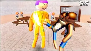 Stickman Incredible Monster #17, Prison Escape, ( The Joker ) level 1-5 , (Superhero Simulator)