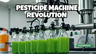 Automatic pesticide filling, capping, and labeling machine