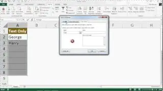 Allow Text Only Entries in a Range - Excel ISTEXT Function