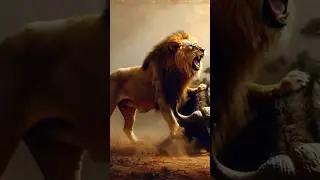 Lion🦁 Attacks 😱Buffalo &ndash; Real Wildlife Drama #nature #shorts #wildlife