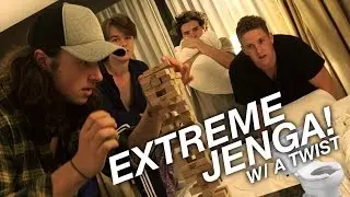 CRAZIEST GAME OF JENGA!! (W/ A SHITTY TWIST)