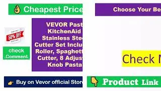 VEVOR Pasta Attachment for KitchenAid Stand Mixer, Stainless Steel Pasta Roller Cutter Set Including