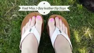 Reef Miss J-Bay women's leather flip flops