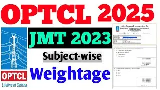 ✅ OPTCL JMT 2023 Exam | Subject-wise Weightage 🔌 | Prepare Smart for Electrical #optcl #jmt
