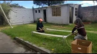 Alfombra en vivo 1ra Parte Urdido en tierra