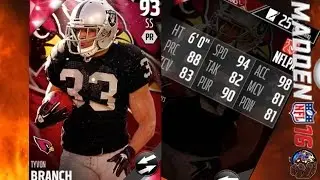 94 SPD, 98 ACC, NFL MOVER TYVON BRANCH MUT 16 CARD | MUT 16 REVIEW