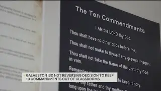 Galveston ISD: Ten Commandments posters to stay out of classrooms during legal fight