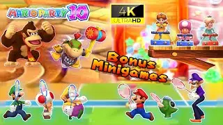 Mario Party 10 | All Bonus Minigames  [Crispy 4K] - (Master Difficulty)