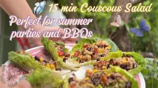 Healthy Vegan Couscous salad | Easy 15-Minute Summer party dish