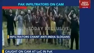 Caught On Camera: Hizbul Terrorist Infiltraion Unit Chant Slogans