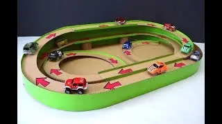 DIY Magic track with magic cars out of cardboard