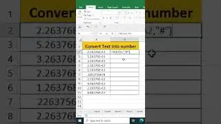 How Convert text to number with text formula in excel || #shorts