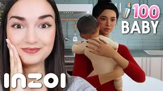 100 BABY CHALLENGE #2 (notre bébé est né !) 🍼 | Let's Play InZOI