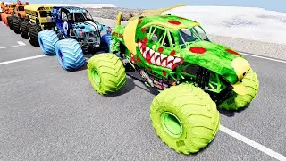 Incredible Flying Monster Trucks JAM -  Crashes Flips and Epic Fails Big Trucks