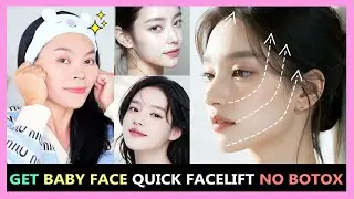 C&oacute;mo conseguir una cara de beb&eacute; | Estiramiento facial r&aacute;pido | Lifting Anti-Edad sin Botox