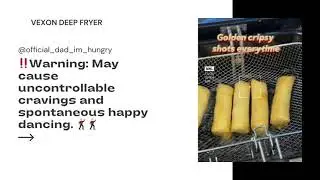 Vexon Deep Fryer &ndash; Crispy Perfection at Home! #VexonDeepFryer #CrispyAtHome #KitchenUpgrade