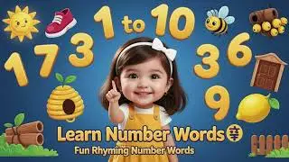 Learn Number Words 1 to 10 🎵 | Fun Rhyming English Counting for Kids