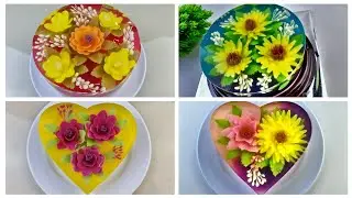 3D JELLY CAKE ~ Compilation of 4 jelly art videos