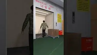 Lucky Old Man Saved from Lift Accident🥺 #shorts