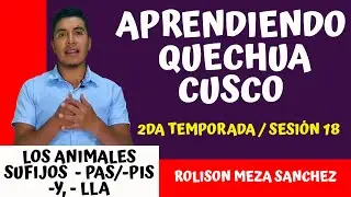 APRENDIENDO QUECHUA CUSCO COLLAO / 2DA TEMPORADA /SESIÓN NRO 18 - LOS ANIMALES SUFIJOS LLA, PIS, Y
