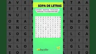 SOPA De LETRAS /Juegos para ADULTO MAYOR / Cogni Quiz / Niveles: FACIL, MEDIO, DIFICIL