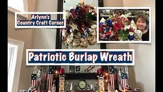 🇺🇸Patriotic Burlap Wreath🇺🇸