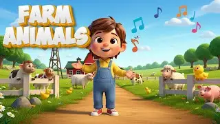 Farm Animals Song for Kids 🐮🐷 | Learn Animal Names & Sounds with Music #farmanimals #kidslearning