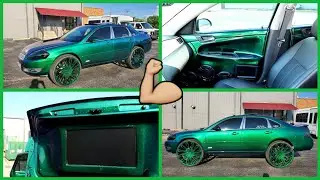 OUTRAGEOUS PAINTED IMPALA SS ON 28S LOUD MUSIC AND TVS