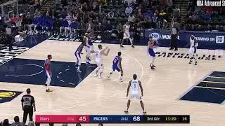 Myles Turner and Domas Sabonis shred a Philadelphia zone