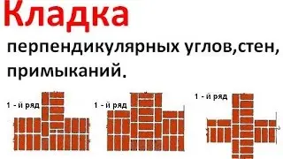 Кладка - перпендикулярных углов,стен, примыканий из кирпича.  🆕В Контакте - ссылка ниже 🔽
