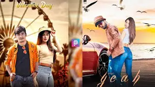 Happy Valentine Day photo editing tutorial in Picsart | love manipulation photo - KR Editing