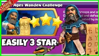 EASILY 3 STAR🌟| DARK AGES WARDEN CHALLENGE | 1ST ATTEMPT 3 STAR | #clashofclans #sumit007