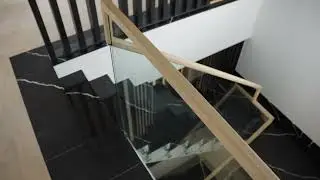 Marble Bespoke Stair Design/ Glass Balustrade Celn !
