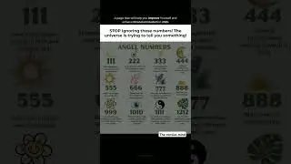 Angel numbers of universe🌌 #motivation #successmind #success #inspiration #universe